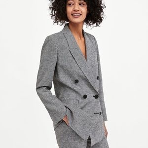 Zara Black Check Gingham Suit Set